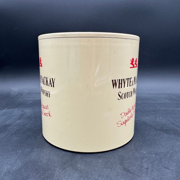Vintage Ice Bucket, Whyte & Mackay Scotch Whisky, Mid Century Modern 7.25" - Picture 4 of 10